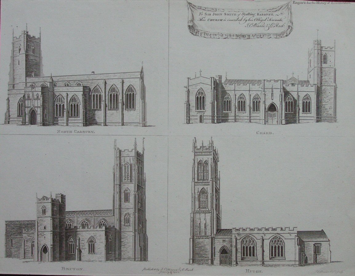 Print - North Cadbury / Chard / Bruton / Huish - Bonnor